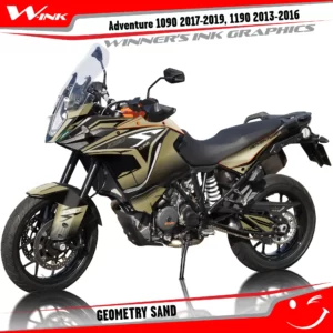 KTM-Adventure-1090-2017-2018-2019-1190-2013-2014-2015-2016-graphics-kit-and-decals-with-designs-Geometry-Full-Sand