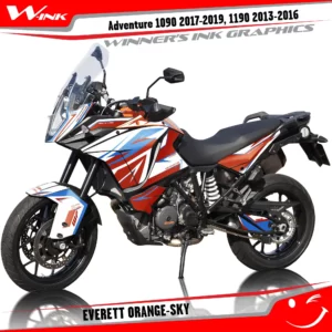 KTM-Adventure-1090-2017-2018-2019-1190-2013-2014-2015-2016-graphics-kit-and-decals-with-designs-Everett-Colorfull-Orange-Sky