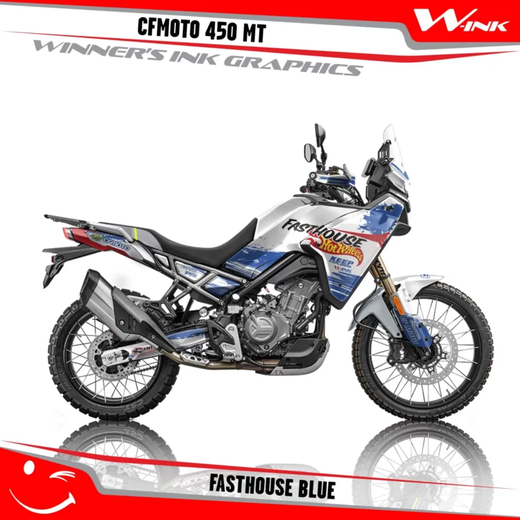 CFMoto-450-MT-graphics-kit-and-decals-with-desing-Fasthouse-White-Blue