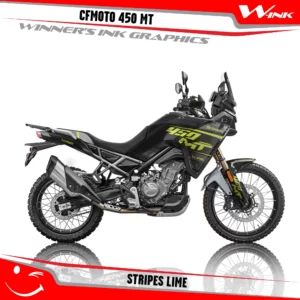 CFMoto-450-MT-graphics-kit-and-decals-with-desing-Stripes-Lime