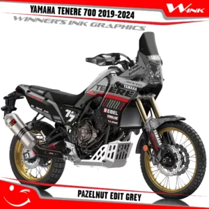 Yamaha-Tenere-700-2019-2020-2021-2022-2023-2024-graphics-kit-and-decals-with-desing-Pazelnut-Edit-Black-Grey