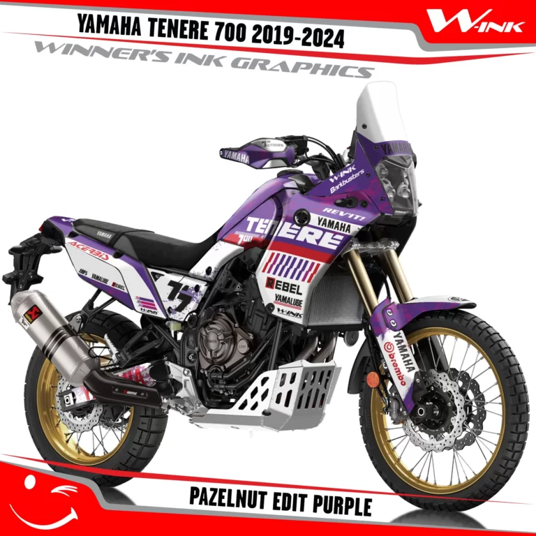 Yamaha-Tenere-700-2019-2020-2021-2022-2023-2024-graphics-kit-and-decals-with-desing- Pazelnut-Edit-White-Purple