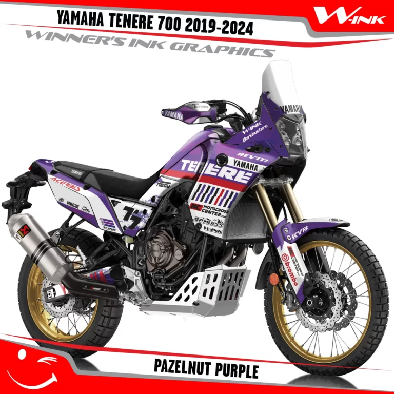 Yamaha-Tenere-700-2019-2020-2021-2022-2023-2024-graphics-kit-and-decals-with-desing-Pazelnut-White-Purple