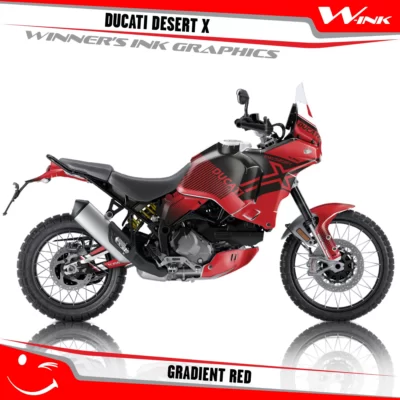 DUCATI-DESERT-X-graphics-kit-and-decals-with-desing-Gradient-Black-Red