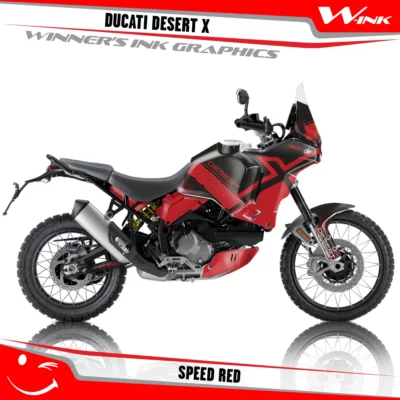 DUCATI-DESERT-X-graphics-kit-and-decals-with-desing-Speed-Black-Red