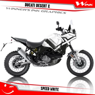 DUCATI-DESERT-X-graphics-kit-and-decals-with-desing-Speed-Full-White