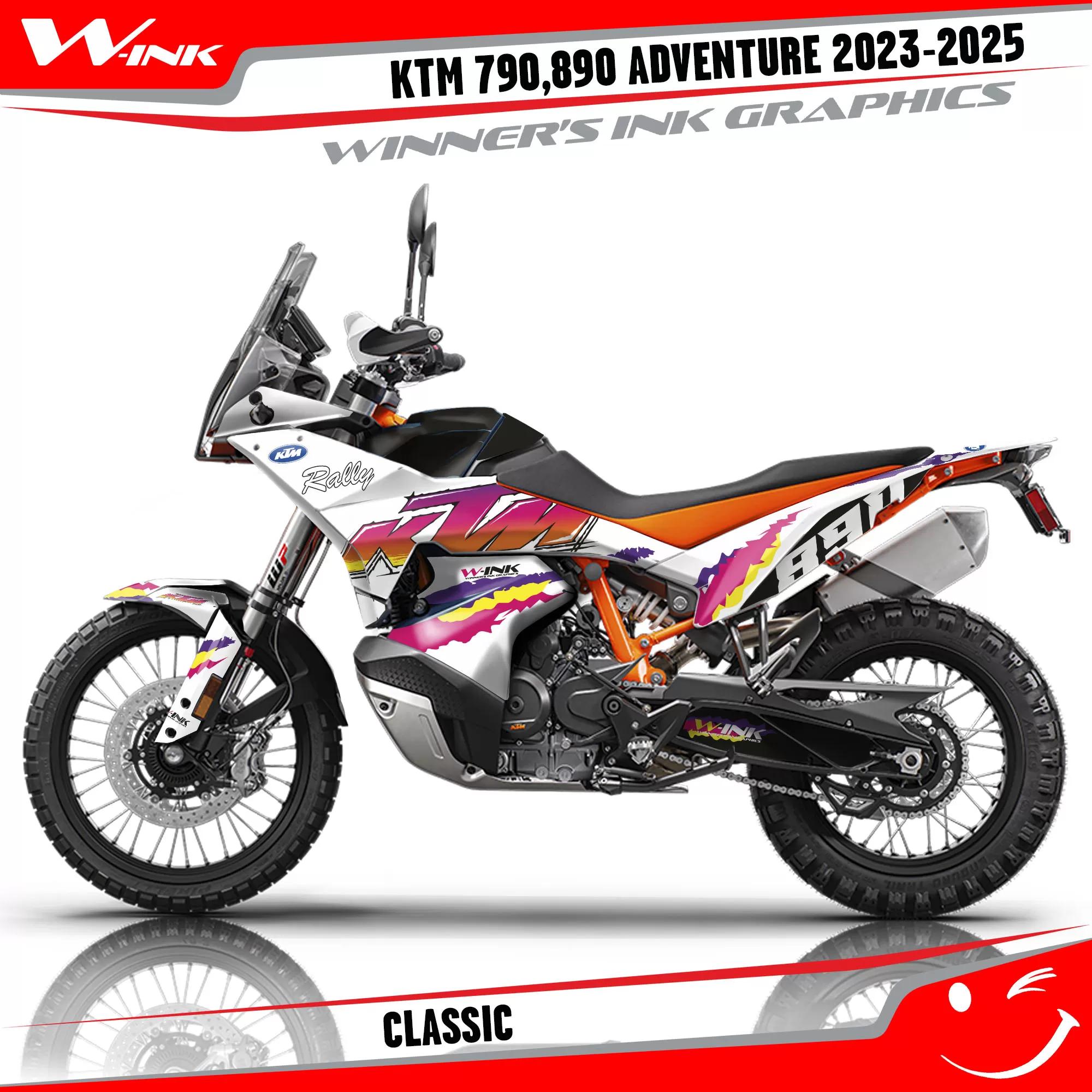 Adventure-790-890-2023-2024-graphics-kit-and-decals-with-design-Classic Adventure-790-890-2023-2024-graphics-kit-and-decals-with-design-Classic