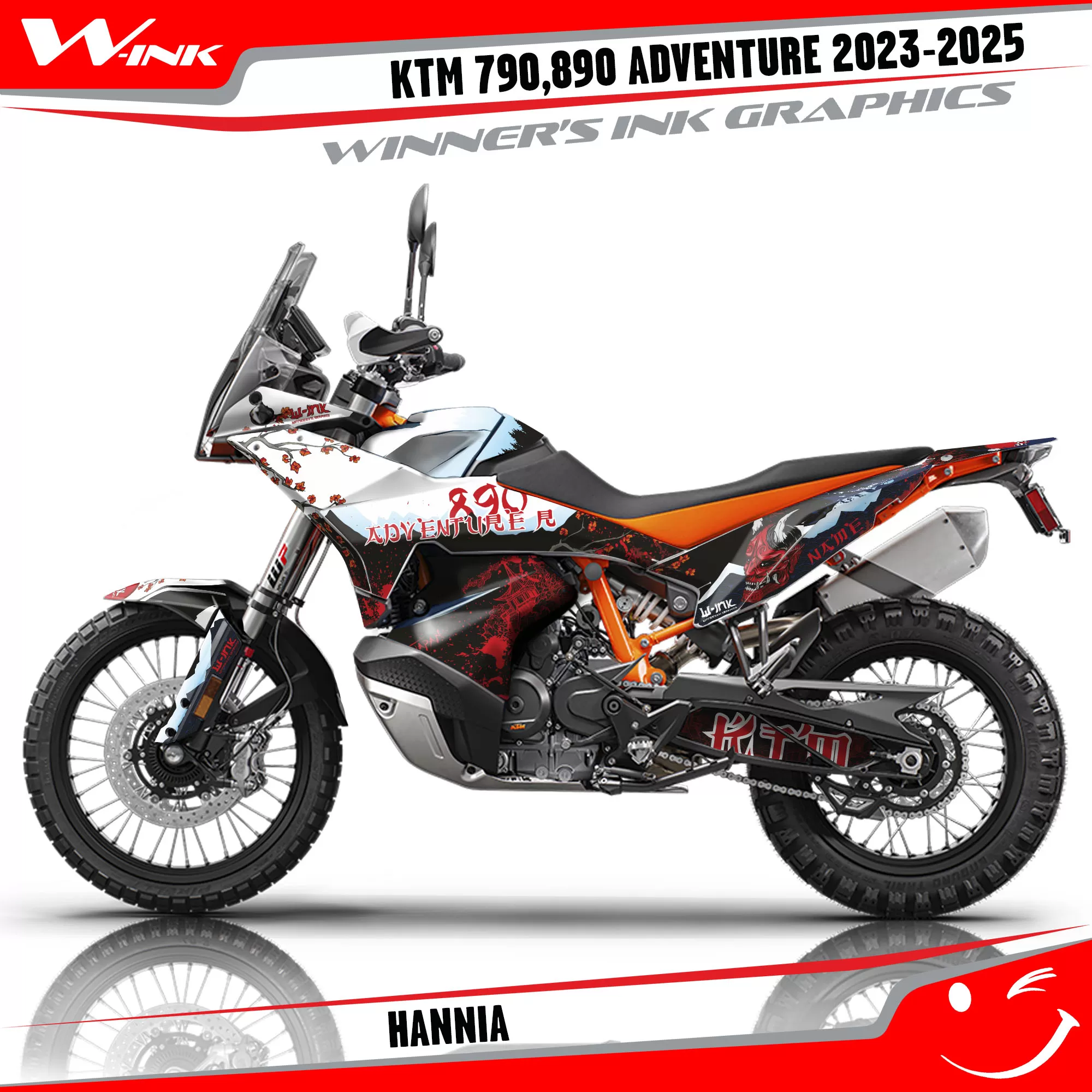 Adventure-790-890-2023-2024-graphics-kit-and-decals-with-design-Hannia Adventure-790-890-2023-2024-graphics-kit-and-decals-with-design-Hannia