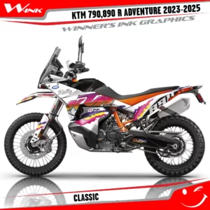 Adventure-790-890-R-2023-2024-graphics-kit-and-decals-with-design-Classic