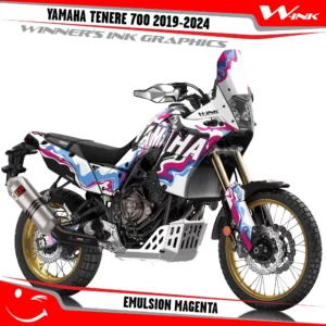 Yamaha-Tenere-700-2019-2020-2021-2022-2023-2024-graphics-kit-and-decals-with-desing-Emulsion-White-Magenta
