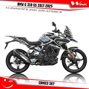 BMW-310-GS-2017-2025-graphics-kit-and-decals-with-desing-Comics-Black-Sky