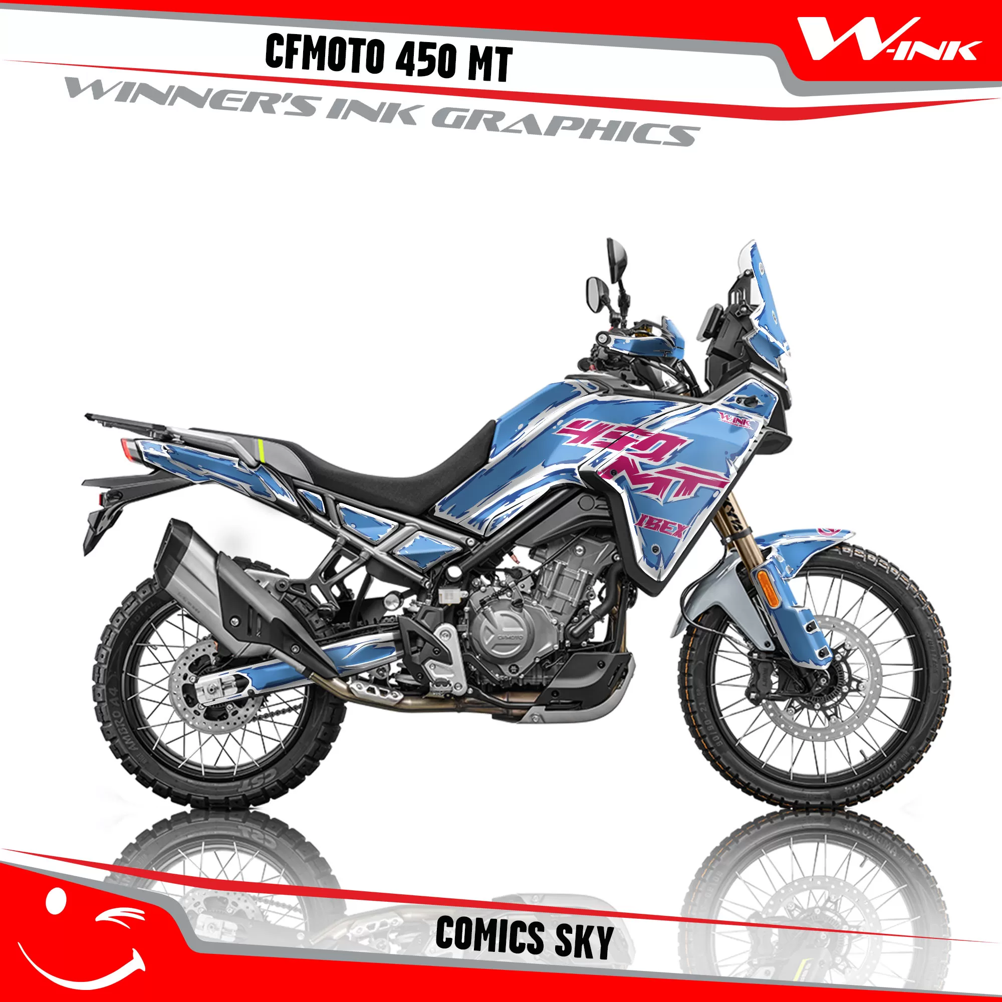 CFMoto-450-MT-graphics-kit-and-decals-with-desing-Comics-Colorful-White-Sky CFMoto-450-MT-graphics-kit-and-decals-with-desing-Comics-Colorful-White-Sky