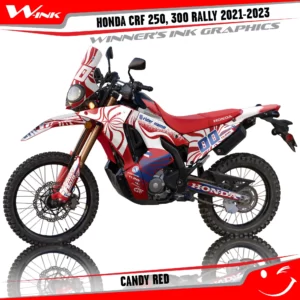 Honda-CRF-250-300-RALLY-2021-2022-2023-graphics-kit-and-decals-Candy-Red