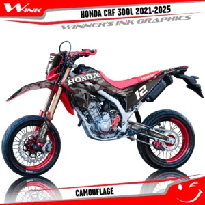 Honda-CRF-300L-2021-2022-graphics-kit-with-design-new-Camouflage