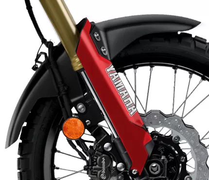 Fork with “Yamaha” cutout