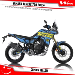 Yamaha-TENERE-700-2025-graphics-kit-and-decals-with-desing-Comics-Colorful-Yellow