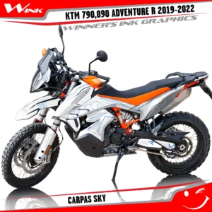 Adventure-R-790-890-2019-2020-2021-2022-graphics-kit-and-decals-with-designs-Carpas-White-Sky