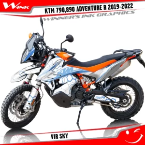 Adventure-R-790-890-2019-2020-2021-2022-graphics-kit-and-decals-with-designs-Vir-White-Sky