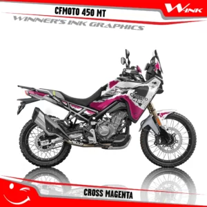 CFMoto-450-MT-graphics-kit-and-decals-with-desing-Cross-White-Magenta