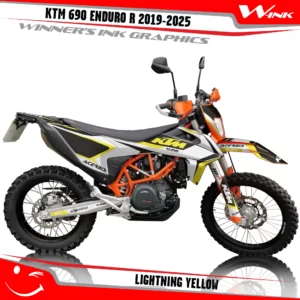 KTM-690-ENDURO-R-2019-2020-2021-2022-2023-2024-2025-graphics-kit-and-decals-Lightning-White-Yellow