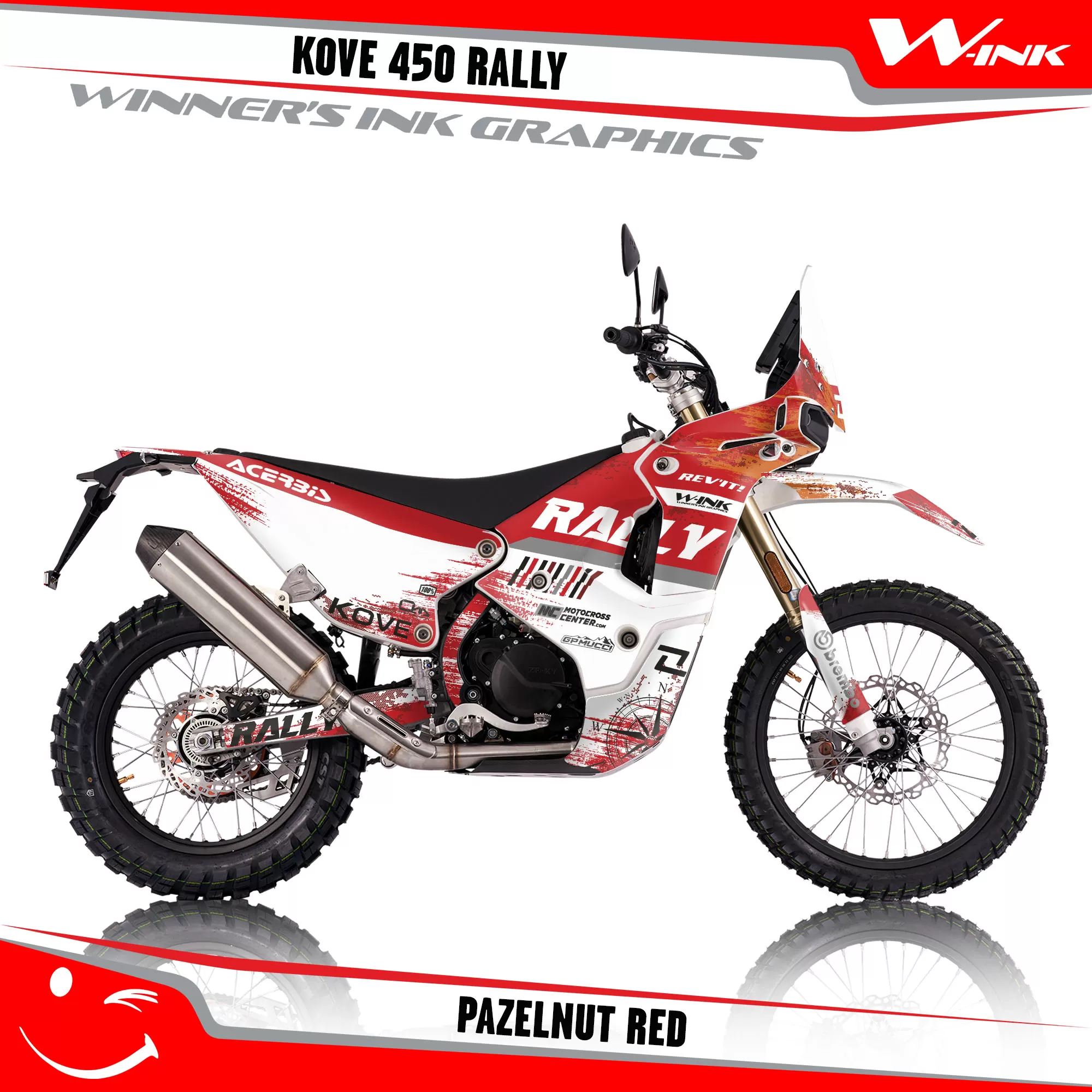 KOVE-450-RALLY-2022-2023-2024-2025-graphics-kit-with-design-Pazelnut-White-Red KOVE-450-RALLY-2022-2023-2024-2025-graphics-kit-with-design-Pazelnut-White-Red