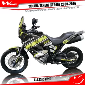 Yamaha-XT660Z-2008-2009-2010-2011-2012-2013-2014-2015-2016-graphics-kit-and-decals-with-design-Classic-Black-Lime