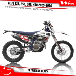 Husqvarna-TE-FE-125-250-300-450-2025-2026-graphics-kit-with-design-Petrificus-White-Black