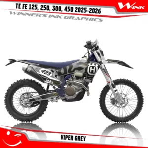 Husqvarna-TE-FE-125-250-300-450-2025-2026-graphics-kit-with-design-Viper-Grey