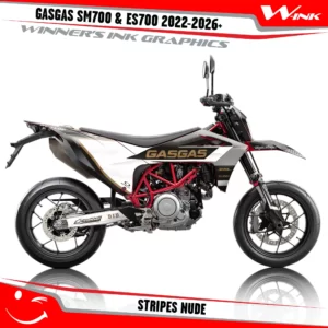 GASGAS-SM700-ES700-2022-2023-2024-2025-2026-graphics-kit-with-design-Stripes-Black-Nude