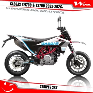 GASGAS-SM700-ES700-2022-2023-2024-2025-2026-graphics-kit-with-design-Stripes-White-Sky