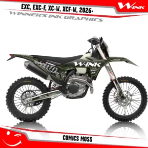 KTM-EXC-EXC-F-XC-W-XCF-W-2026-graphics-kit-and-decals-with-design-Comics-Black-Moss