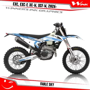 KTM-EXC-EXC-F-XC-W-XCF-W-2026-graphics-kit-and-decals-with-design-Fable-White-Sky