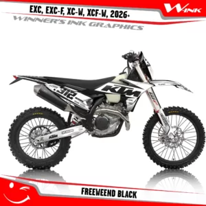 KTM-EXC-EXC-F-XC-W-XCF-W-2026-graphics-kit-and-decals-with-design-Freeweend-White-Black