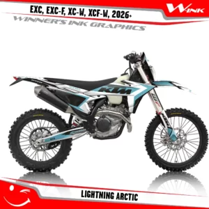 KTM-EXC-EXC-F-XC-W-XCF-W-2026-graphics-kit-and-decals-with-design-Lightning-White-Arctic