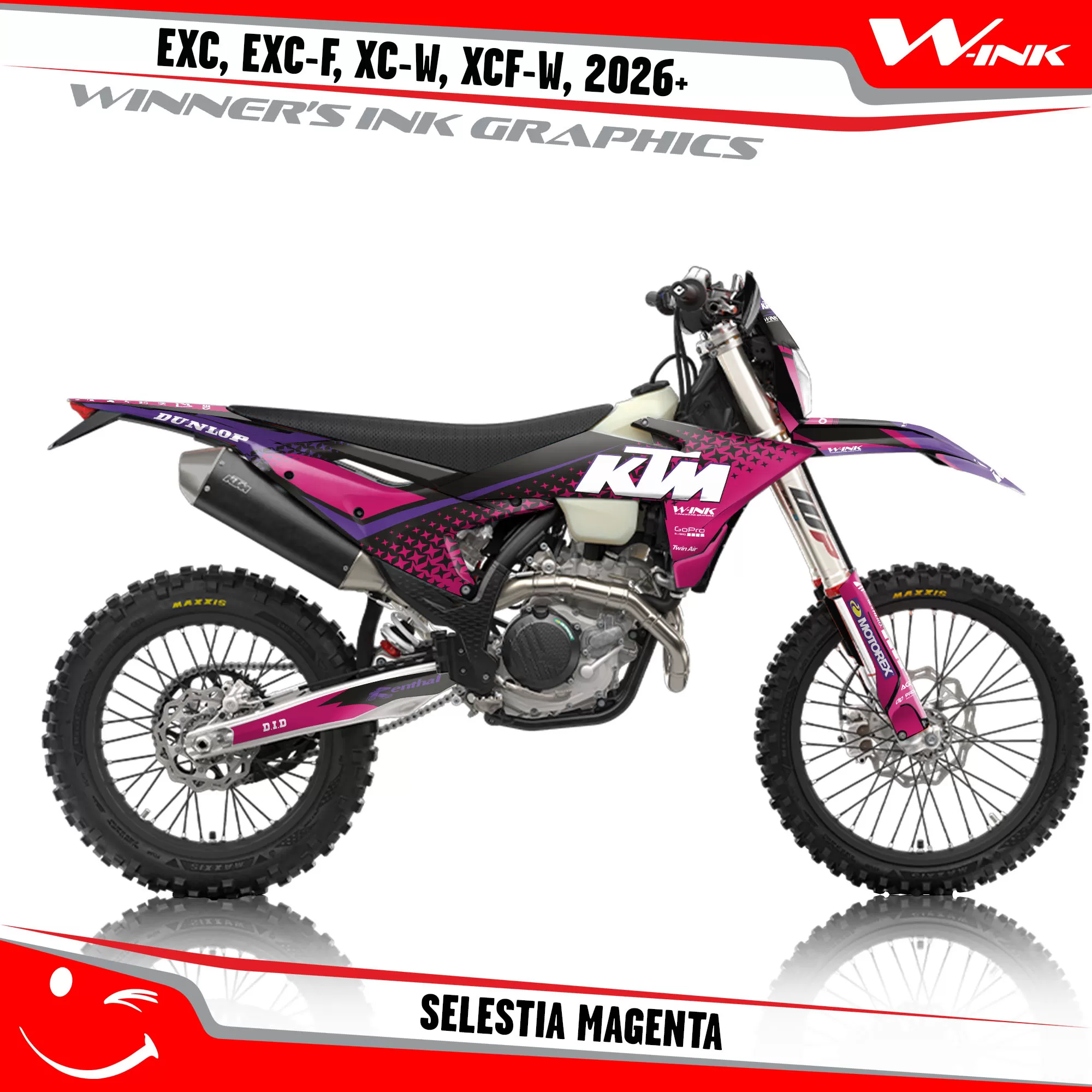 KTM-EXC-EXC-F-XC-W-XCF-W-2026-graphics-kit-and-decals-with-design-Selestia-Black-Magenta KTM-EXC-EXC-F-XC-W-XCF-W-2026-graphics-kit-and-decals-with-design-Selestia-Black-Magenta