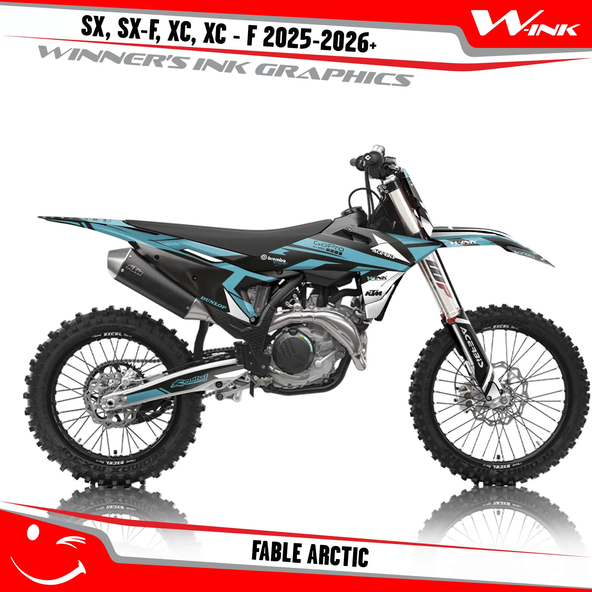 Graphics for For SX-F, XC-F, SX, XC 2025-2026 Fable Black