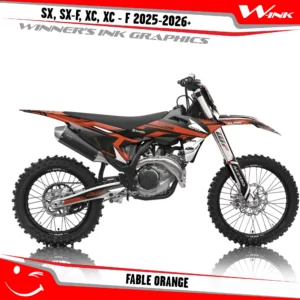 KTM-SX-SX-F-XC-XC-F-2025-2026-graphics-kit-and-decals-with-design-Fable-Black-Orange