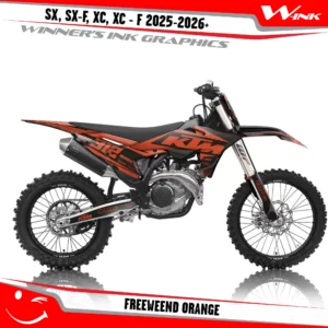 KTM-SX-SX-F-XC-XC-F-2025-2026-graphics-kit-and-decals-with-design-Freeweend-Black-Orange