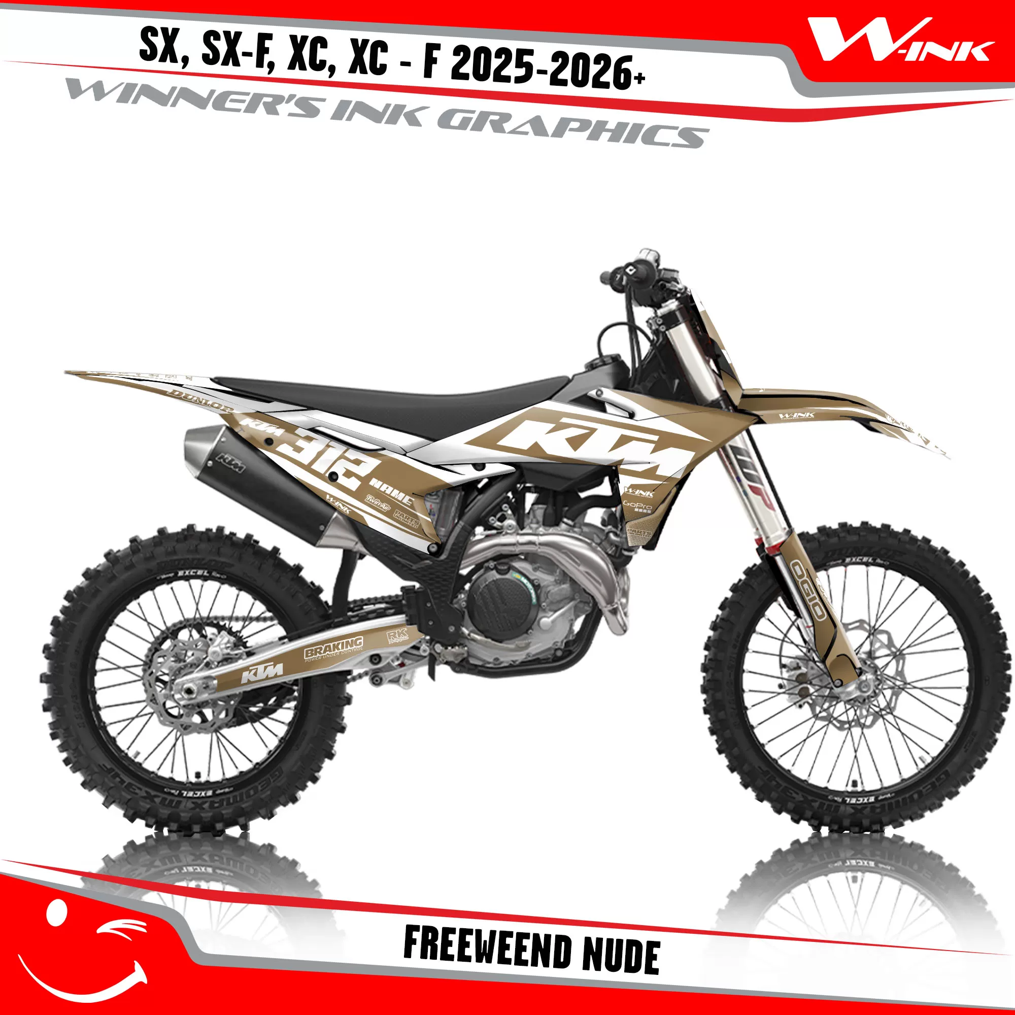 Graphics kit For SX-F, XC-F, SX, XC 2025-2026 Freeweend Full White