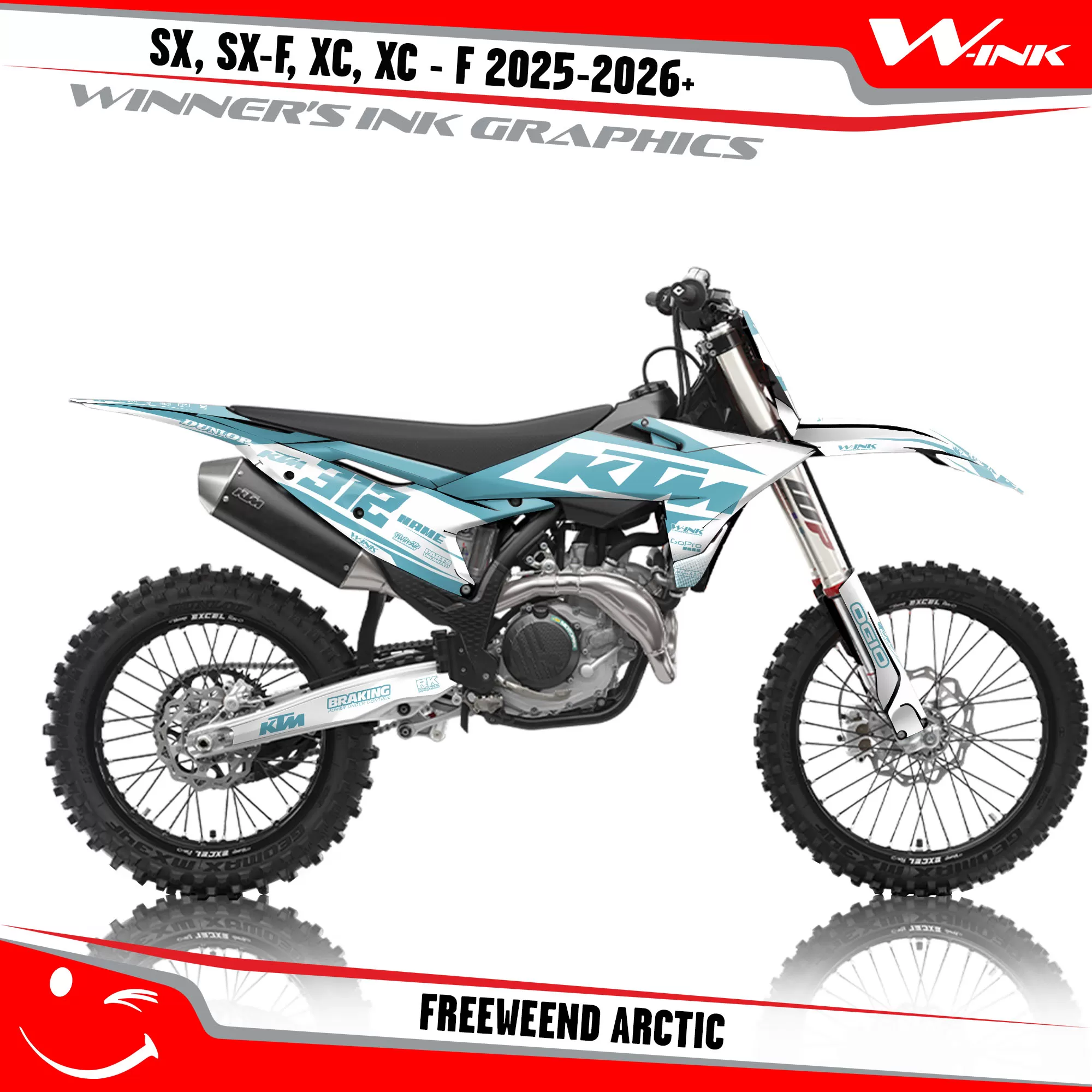 Graphics for For SX-F, XC-F, SX, XC 2025-2026 Freeweend White
