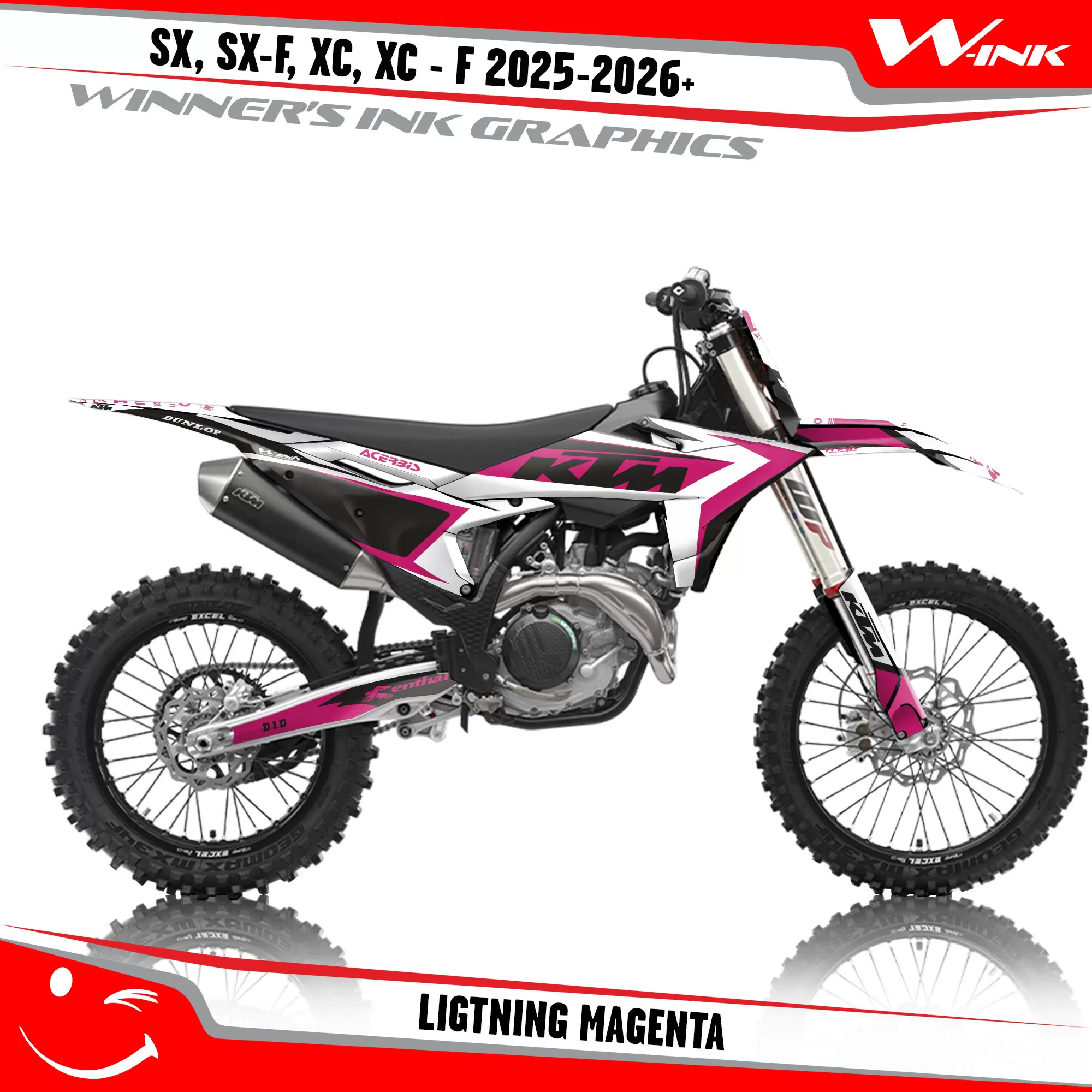 For SX-F, XC-F, SX, XC 2025-2026 Lightning White
