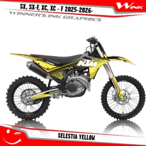 KTM-SX-SX-F-XC-XC-F-2025-2026-graphics-kit-and-decals-with-design-Selestia-Black-Yellow