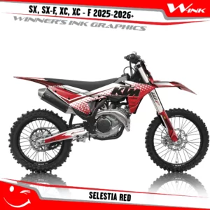 KTM-SX-SX-F-XC-XC-F-2025-2026-graphics-kit-and-decals-with-design-Selestia-White-Red