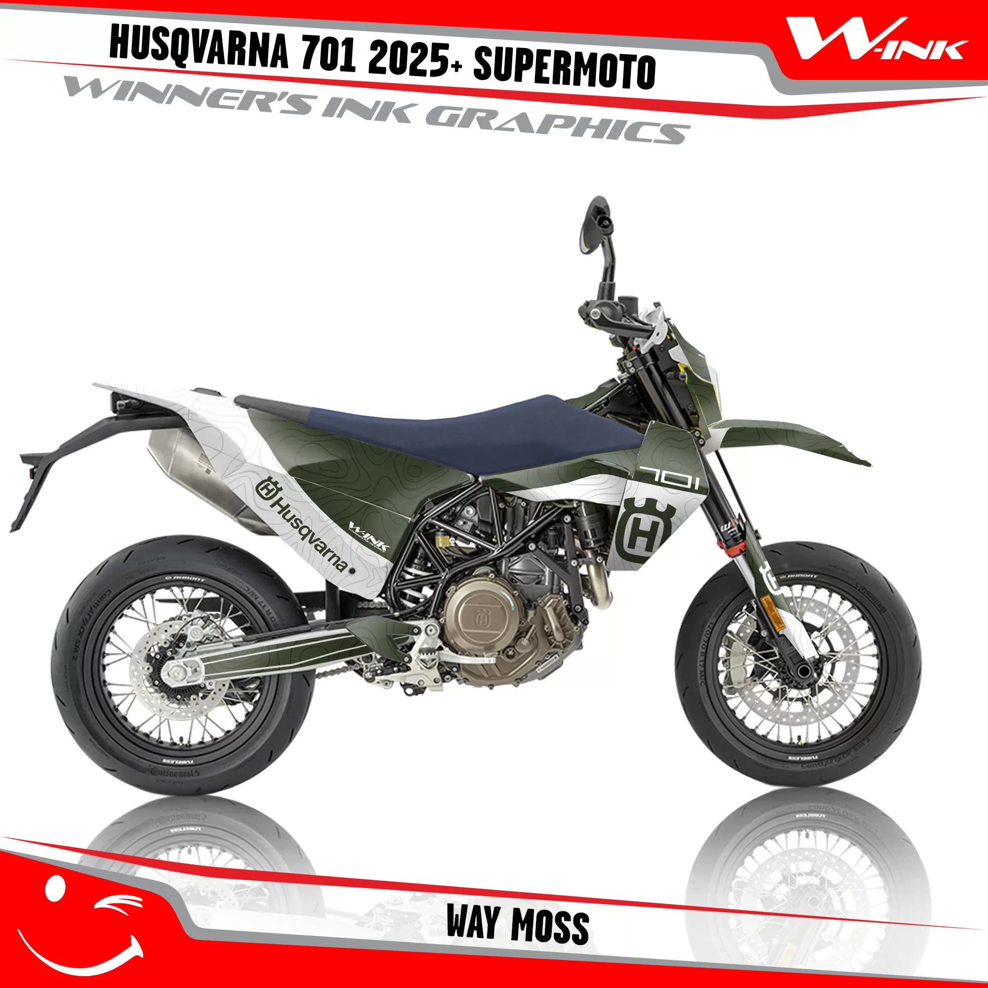 Decals kit For Husqvarna 701 Supermoto 2025+ Way White