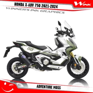 Honda X-ADV-750 2021-2024-graphics-kit-anddecals-with-desing-Adventure-White-Moss