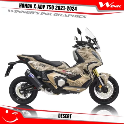 Honda X-ADV-750 2021-2024-graphics-kit-anddecals-with-desing-Desert