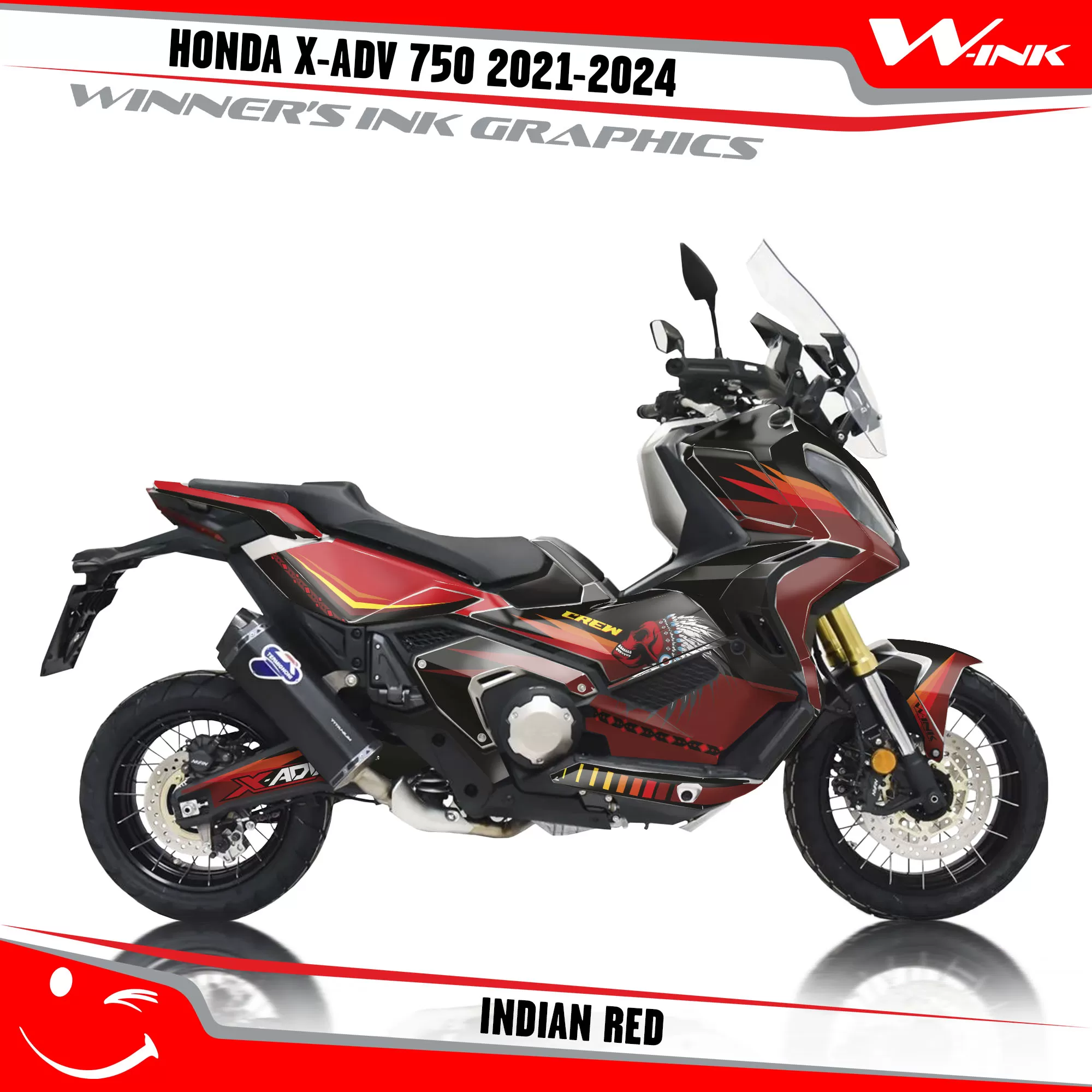 Honda X-ADV-750 2021-2024-graphics-kit-anddecals-with-desing-Indian-Red Honda X-ADV-750 2021-2024-graphics-kit-anddecals-with-desing-Indian-Red