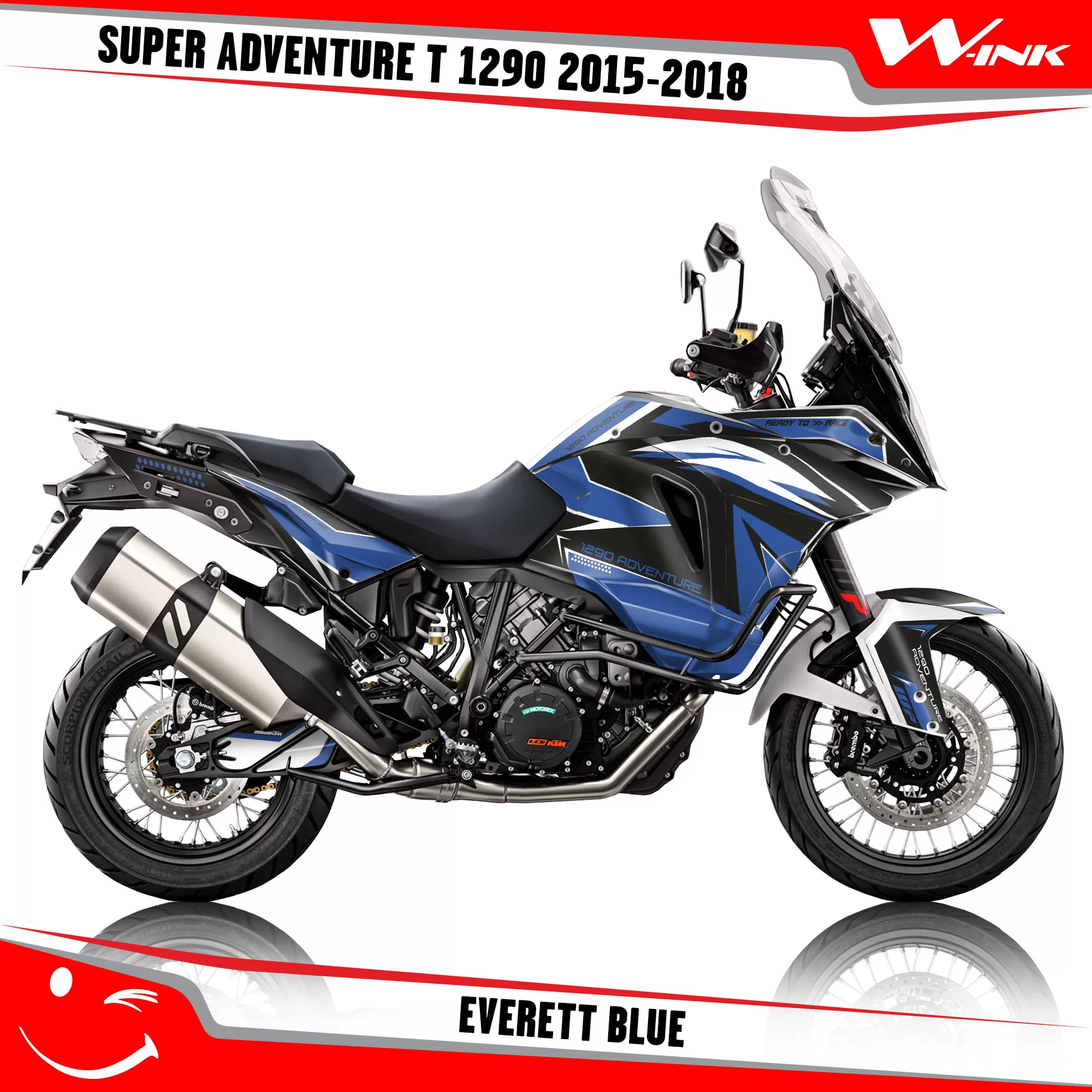 Decals For Super Adventure T 1290 2015-2018 Everett Black