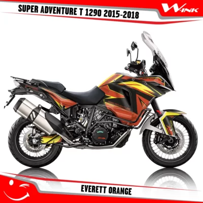 Super Adventure T 1290 2015-2018-graphics-kit-and-decals-with-desing-Everett-Full-Black-Orange